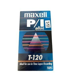 Maxell  VHS P/I Plus T-120 Lapse Recording VHS New Sealed